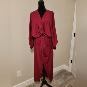 Baltic both- burgundy faux wrap dress NWT